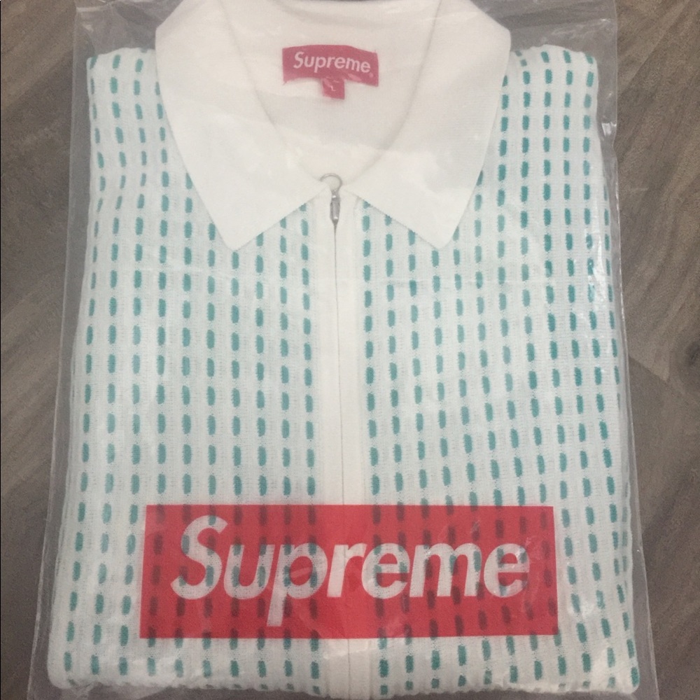 supreme ss18 dashes zip up knit Polo brand new